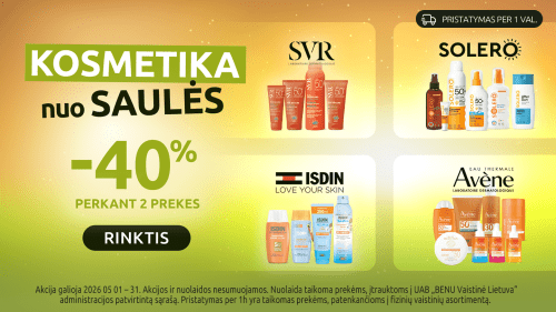 Saules kosmetikai -40% perkant 2 prekes