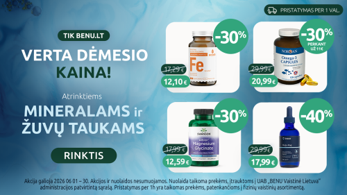 AkimMineralams ir žuvų taukams pasiūlymai
