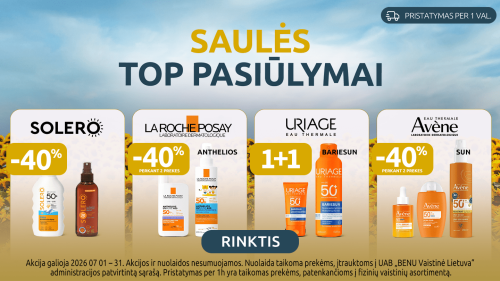 Top saulės kosmetikos pasiūlymai