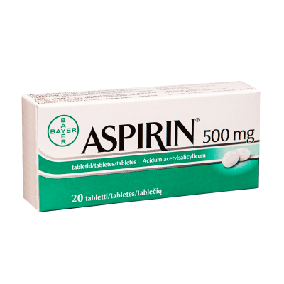 Aspirin 500 mg tabletės N20