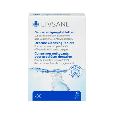 LIVSANE protezų valymo tabletės N30