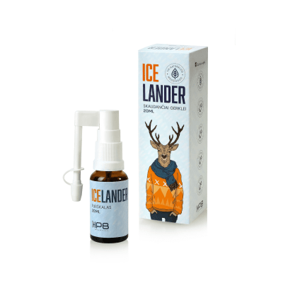 IceLander purškalas skaudančiai gerklei 20 ml