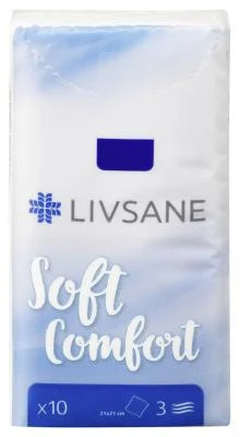 LIVSANE vienkartinės nosinaitės, 3 sluoksnių, N1
