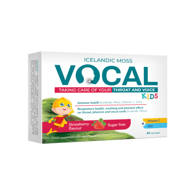 Vocal Kids braškių skonio pastilės N24