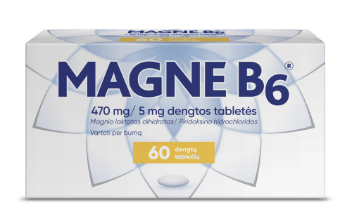MAGNE B6 470 mg/5 mg dengtos tabletės N60