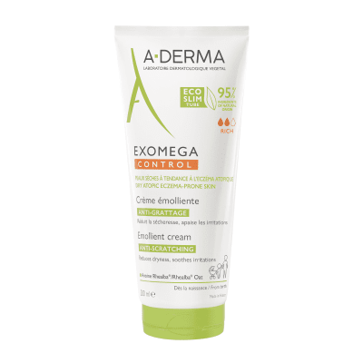 A-DERMA kremas emolientas sausai veido ir kūno odai EXOMEGA CONTROL 200 ml