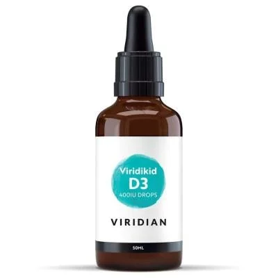 VIRIDIAN skystas vitaminas D3 vaikams "VIRIDIKID VITAMIN D Drops" 400IU, 30 ml