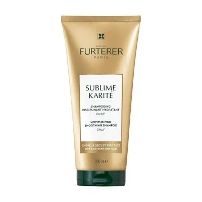 RENE FURTERER drėkinantis šampūnas su taukmedžio aliejumi sausiems ir labai sausiems plaukams SUBLIME KARITE, 200 ml