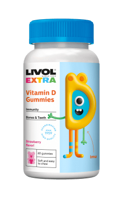 LIVOL EXTRA vitamino D3 guminukai 120 g, N60