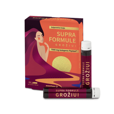 SUPRA FORMULE grožiui skystas maisto papildas buteliukuose, N14 x 25 ml
