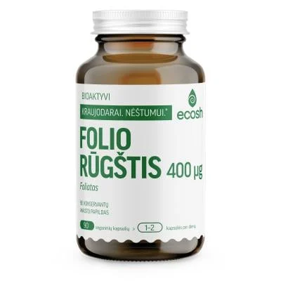 ECOSH bioaktyvi folio rūgštis (foliatas), 400µg, N90