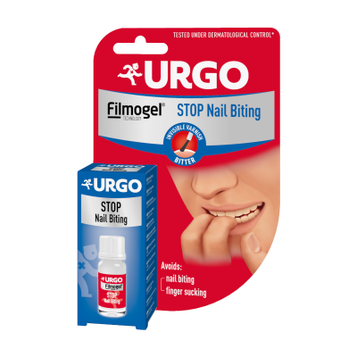 URGO FILMOGEL STOP Nail Biting nepastebimas, labai kartus lakas nuo nagų kramtymo, 9 ml