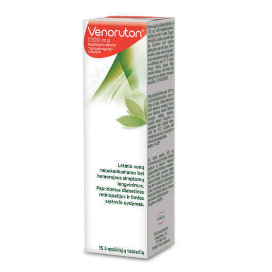 Venoruton 1000 mg šnypščiosios tabletės N15