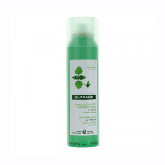 KLORANE sausas šampūnas riebiai galvos odai su dilgėlėmis Dry shampoo Nettle 150 ml