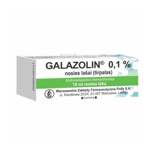 Galazolin 1 mg/ml nosies lašai 10 ml