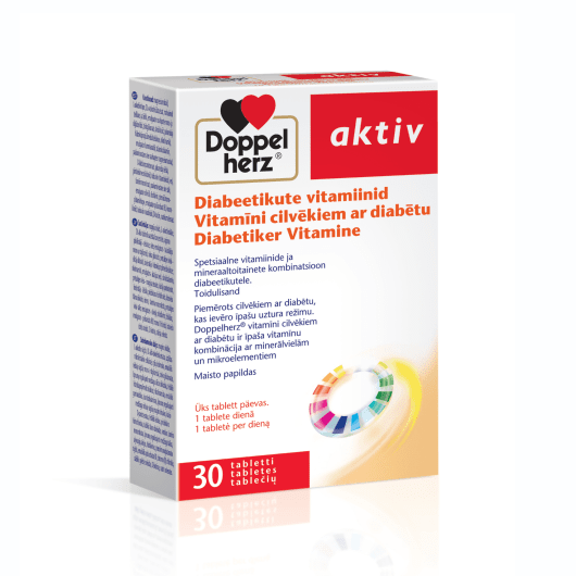 DOPPELHERZ Aktiv vitaminai diabetikams, tabletės N30