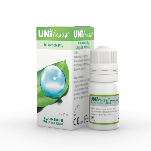 UNITEARS Akių lašai (tirpalas), be konservantų 10 ml