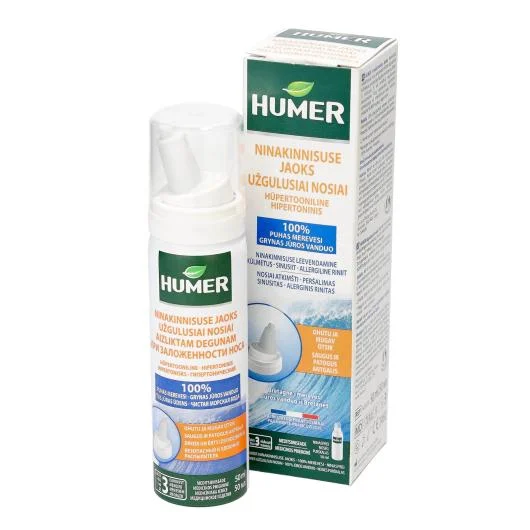 HUMER hipertoninis jūros vanduo užgulusiai nosiai, 50 ml