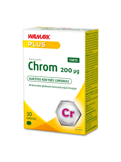 WALMARK Chrom Forte 200 µg tabletės N30