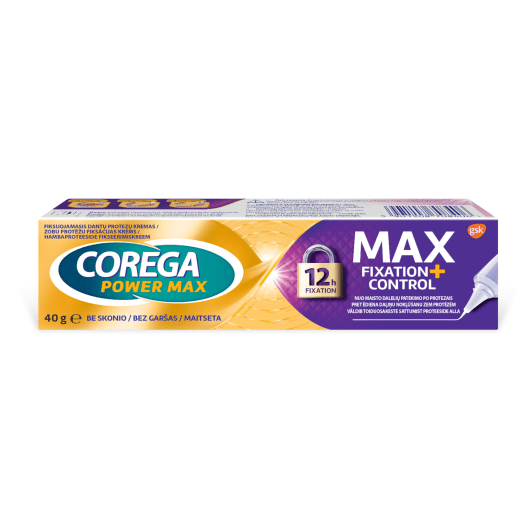 COREGA fiksuojamasis dantų protezų kremas Power Max 40 g