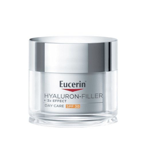 EUCERIN Hyaluron-Filler +3x Effect dieninis veido kremas SPF 30 visų tipų odai su hialurono rūgštimi, 50 ml