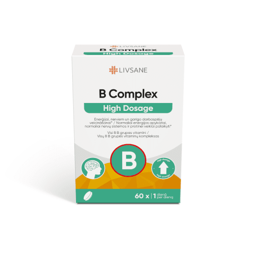LIVSANE vitaminų B komplekso koncentruotos tabletės N60