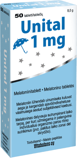 UNITAL 1mg melatonino N50 