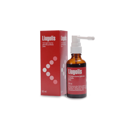 LIUGOLIS 12,5 mg/ml burnos gleivinės purškalas 50 ml