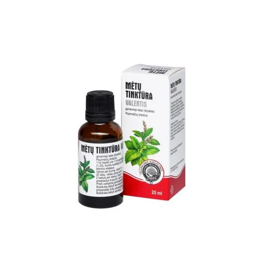 Mėtų tinktūra Valentis geriamieji lašai, tirpalas 25 ml
