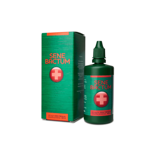 Senebactum 100 mg/ml odos tirpalas su lašintuvu 100 ml