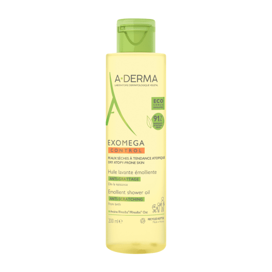 A-DERMA dušo aliejus - emolientas sausai, atopinei veido bei kūno odai EXOMEGA CONTROL 200 ml