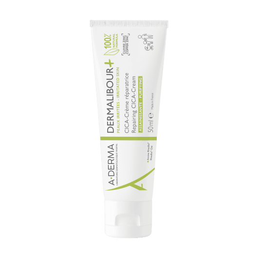 A-DERMA atstatomasis intensyvios priežiūros kremas sudirgusiai veido ir kūno odai DERMALIBOUR+, 50 ml