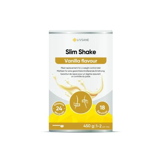 LIVSANE vanilės skonio baltyminis kokteilis milteliais 450 g