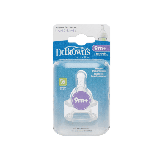 DR. BROWN'S žindukai siauro kaklelio buteliukams 9+ mėn., N2