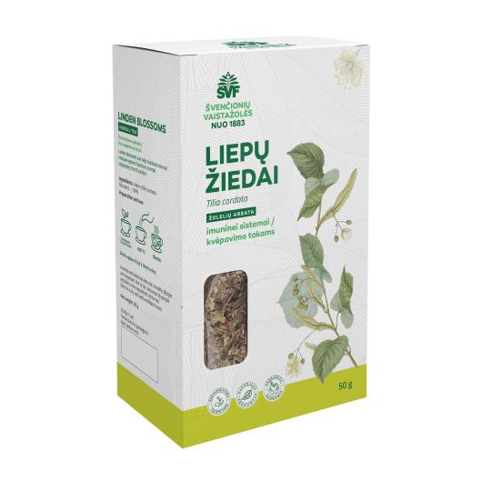 ŠVENČIONIŲ VAISTAŽOLĖS LIEPŲ ŽIEDAI, žolelių arbata, 50 g