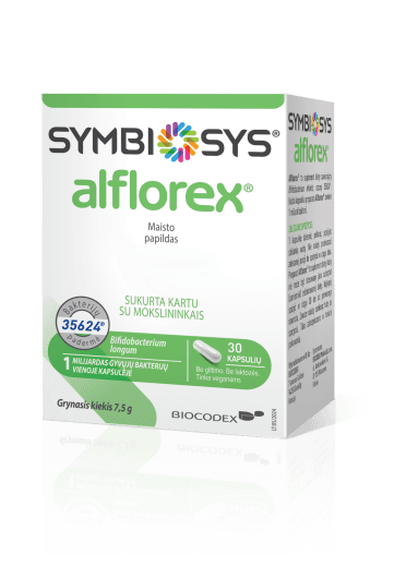 SYMBIOSYS ALFLOREX kietosios kapsulės, N30 