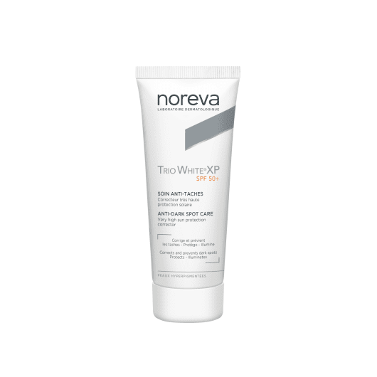 NOREVA pigmentines dėmes šalinantis apsauginis kremas nuo saulės TRIO WHITE XP, SPF 50+, 40 ml