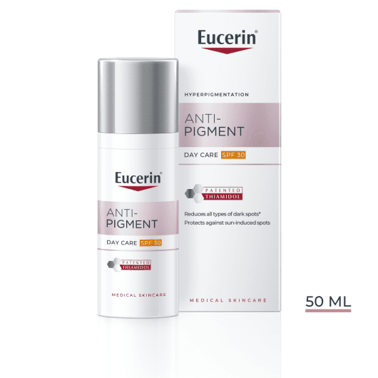EUCERIN Anti-Pigment dieninis veido kremas SPF 30 į hiperpigmentaciją linkusiai odai, 50 ml