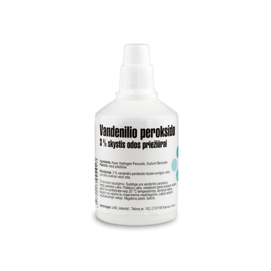VANDENILIO PEROKSIDO 3% skystis odos priežiūrai 100 ml