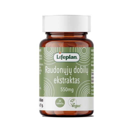 LIFEPLAN Raudonųjų dobilų ekstraktas 550 mg, kapsulės, N30