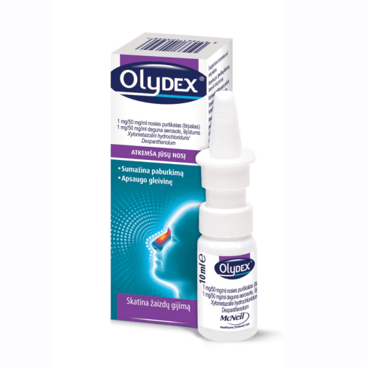 Olydex 1 mg/50 mg/ml nosies purškalas, tirpalas 10 ml