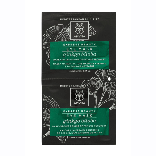 APIVITA kaukė akių sričiai su ginkmedžiu EXPRESS BEAUTY 2 x 2 ml