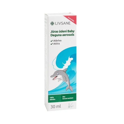 LIVSANE jūros vandens purškalas kūdikiams 30 ml