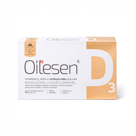 OILESEN VITAMINAS D3 su juodųjų ikrų aliejumi, N40