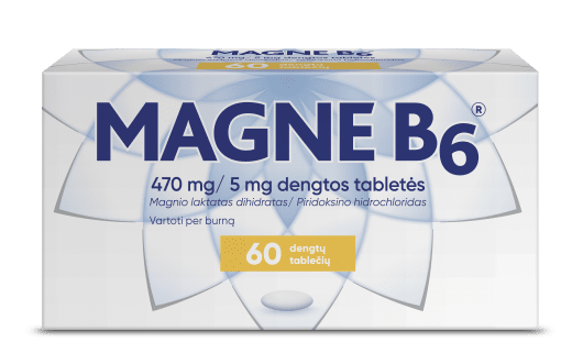 MAGNE B6 470 mg/5 mg dengtos tabletės N60