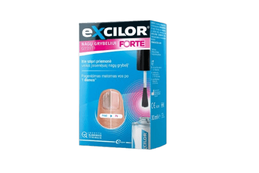 EXCILOR Forte teptukas nagų grybeliui gydyti 30 ml
