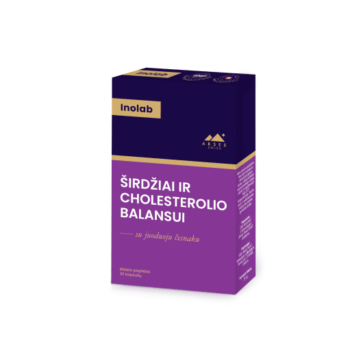INOLAB kapsulės ŠIRDŽIAI IR CHOLESTEROLIO BALANSUI N30