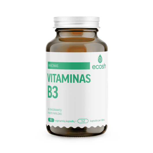 ECOSH bioaktyvus vitaminas B3, niacinas 250mg NE, N90