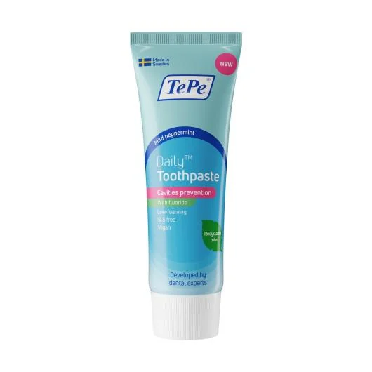 TePe kasdieninė dantų pasta DAILY, mėtų skonio 75 ml