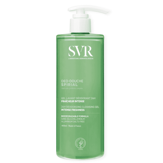 SVR SPIRIAL DEO DOUCHE dezodoruojantis kūno prausiklis su probiotikais, 400 ml